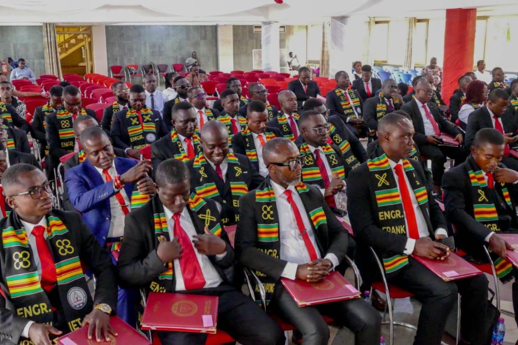 Engineers with induction certificates at the Kumasi ceremony