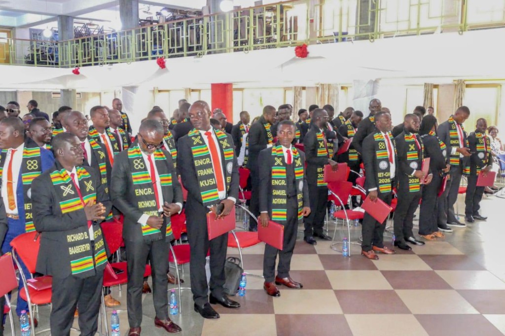 Inductees in ceremonial stoles affirming their professional commitment
